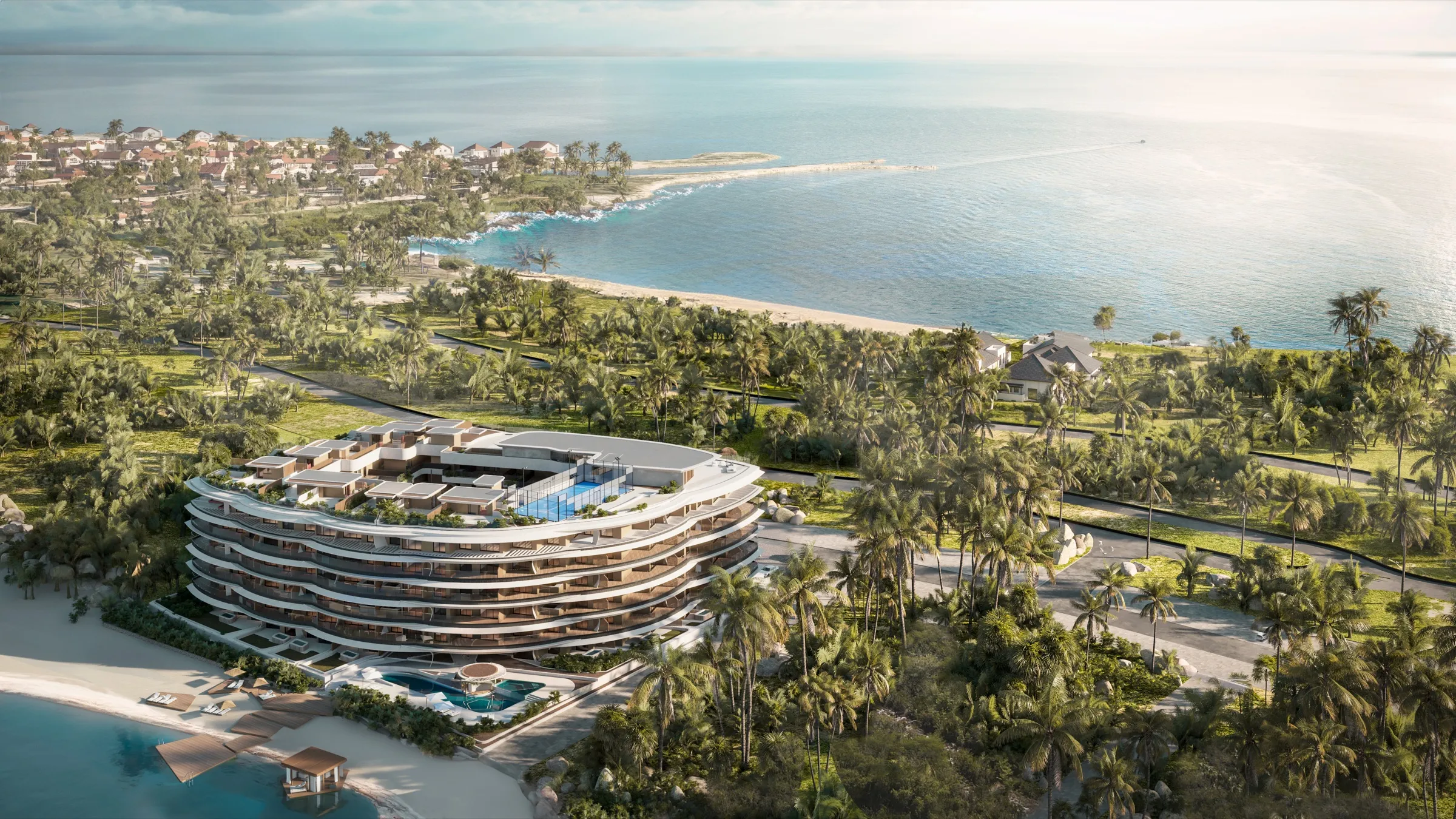 Puerto Marina Residences — vista aérea sobre la Marina de Cap Cana